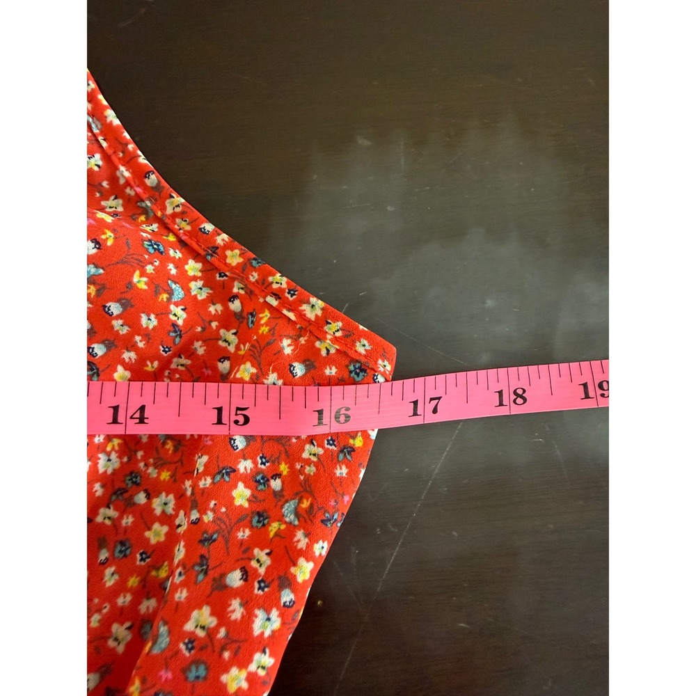 Sienna Sky Crop Top Women's Large Floral Spaghetti Strap Smocked Tie - Picture 7 of 9